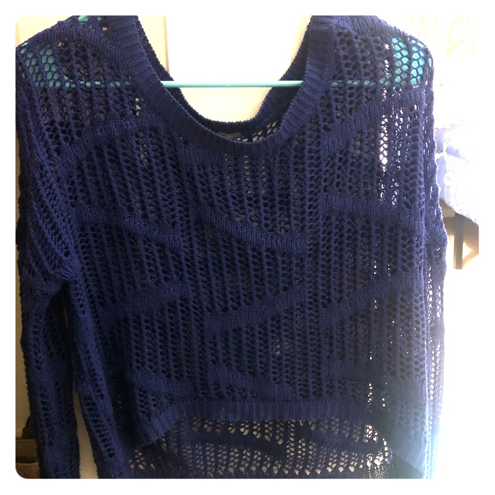 Royal blue webbed top